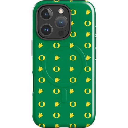 University of Oregon Pattern iPhone 16 Pro Magsafe Impact Case